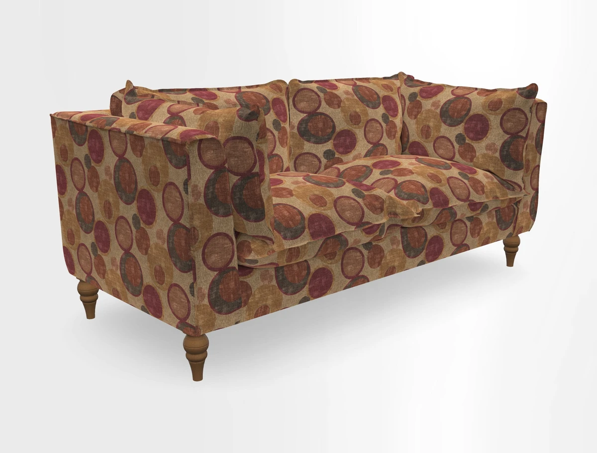 Aysgarth 3 Seater Sofa in Furrow Stripe Broad and Furrow Stripe Narrow Sunflower