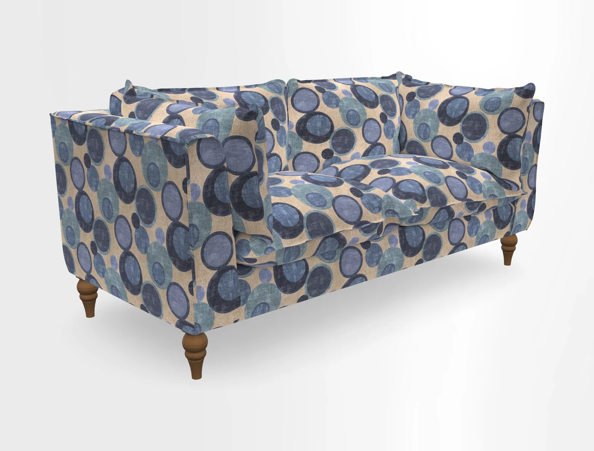 Aysgarth 3 Seater Sofa in Furrow Stripe Broad and Furrow Stripe Narrow Sunflower