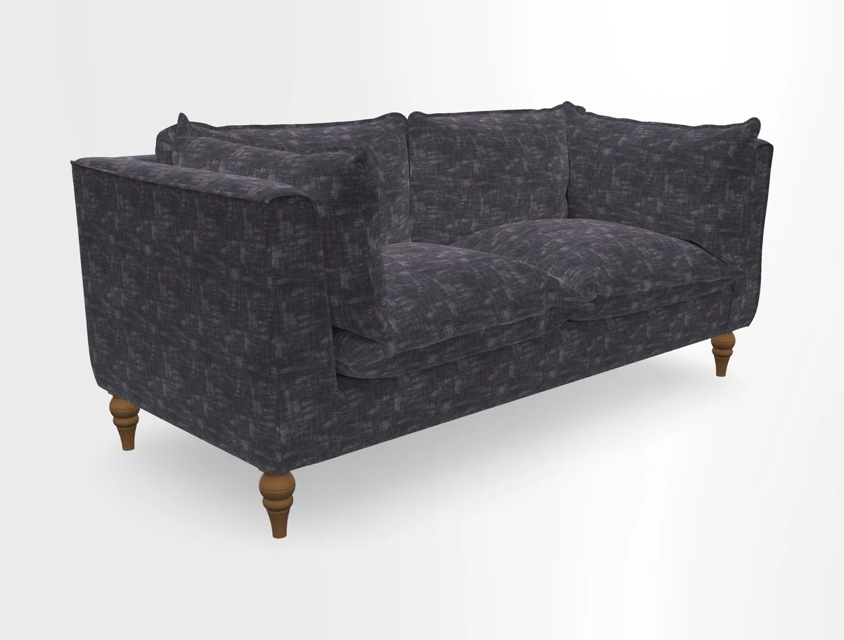 Aysgarth 3 Seater Sofa in Furrow Stripe Broad and Furrow Stripe Narrow Sunflower