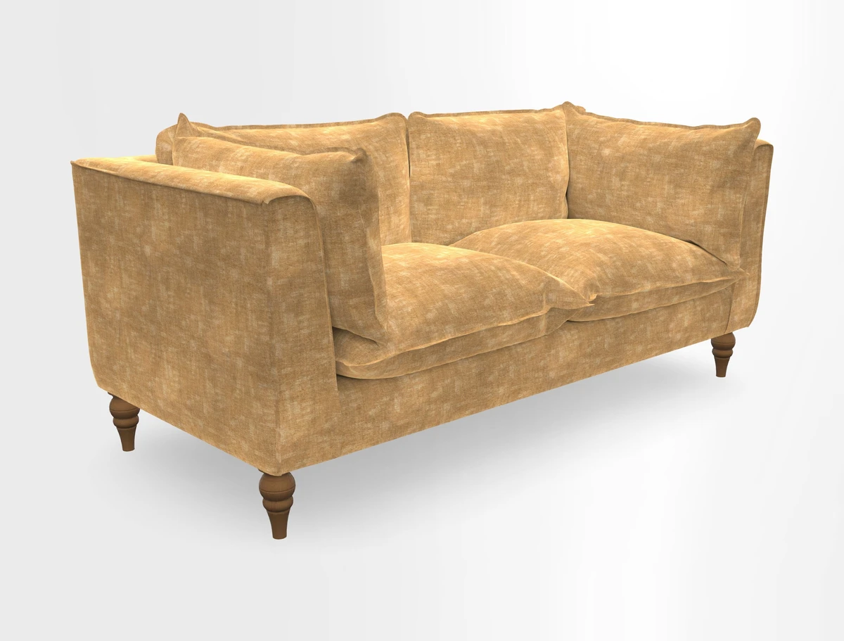 Aysgarth 3 Seater Sofa in Furrow Stripe Broad and Furrow Stripe Narrow Sunflower