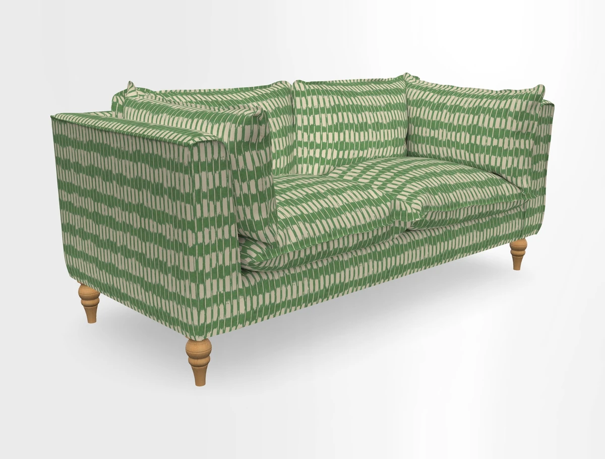 Aysgarth 3 Seater Sofa in Furrow Stripe Broad and Furrow Stripe Narrow Sunflower