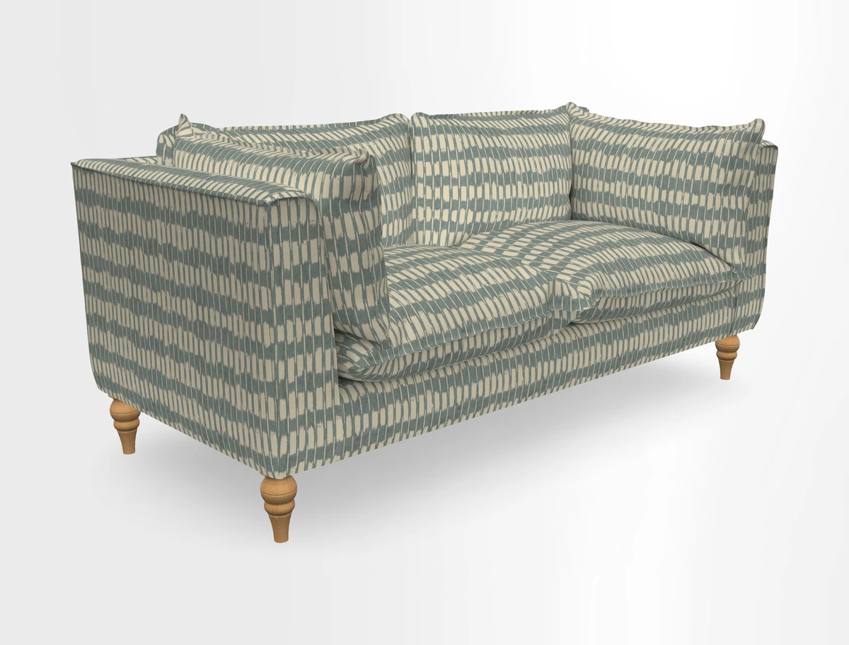 Aysgarth 3 Seater Sofa in Furrow Stripe Broad and Furrow Stripe Narrow Sunflower