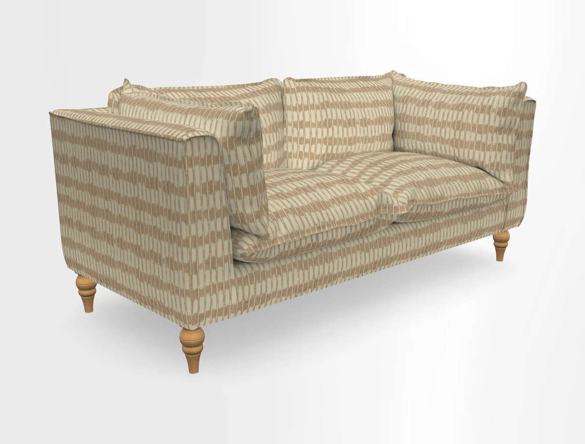 Aysgarth 3 Seater Sofa in Furrow Stripe Broad and Furrow Stripe Narrow Sunflower