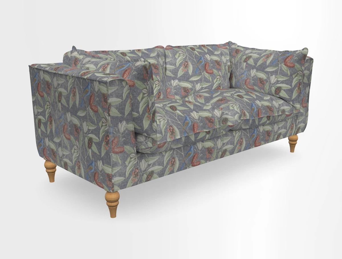 Aysgarth 3 Seater Sofa in Furrow Stripe Broad and Furrow Stripe Narrow Sunflower