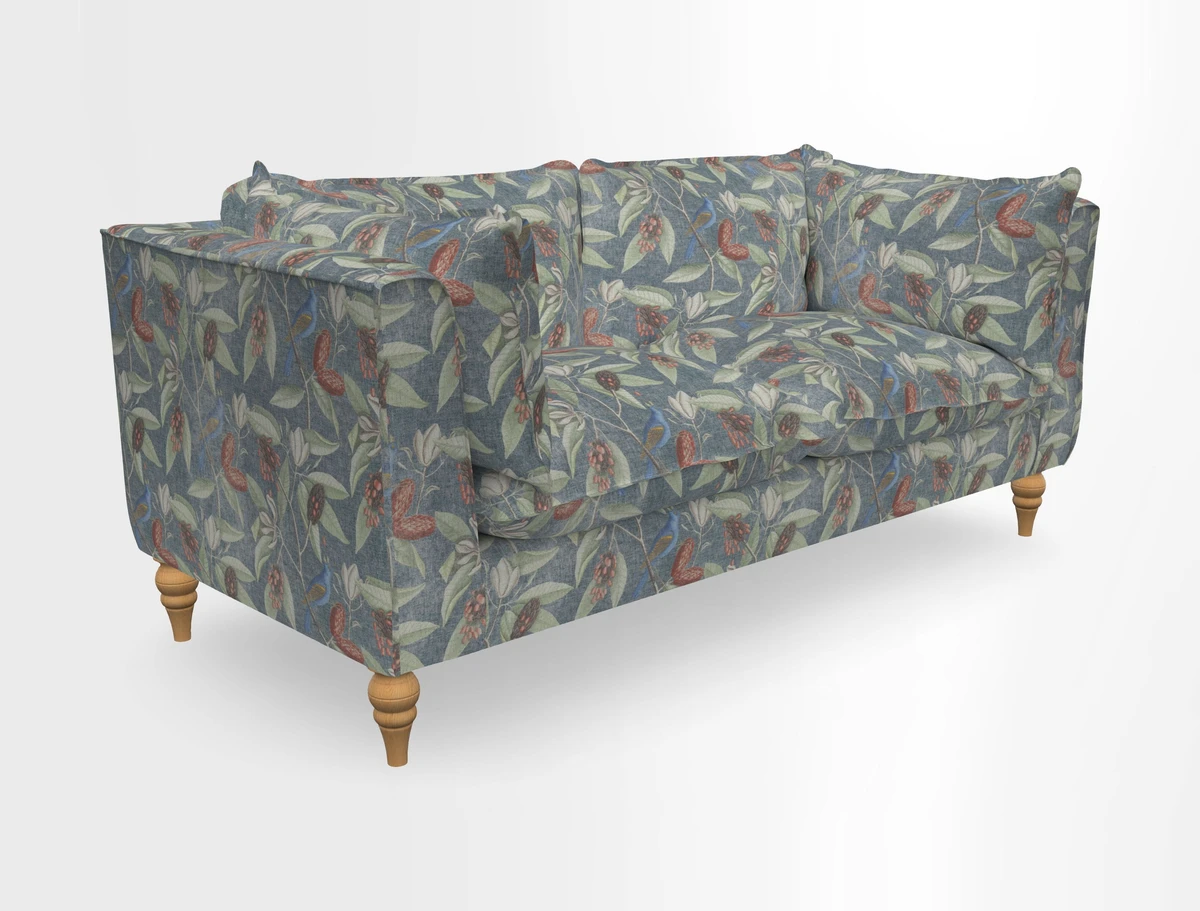 Aysgarth 3 Seater Sofa in Furrow Stripe Broad and Furrow Stripe Narrow Sunflower