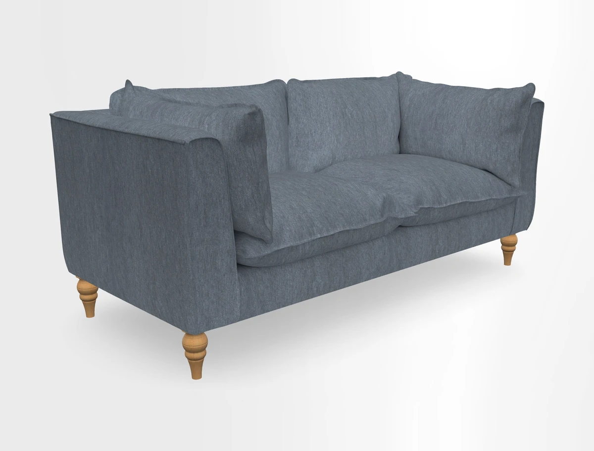 Aysgarth 3 Seater Sofa in Furrow Stripe Broad and Furrow Stripe Narrow Sunflower