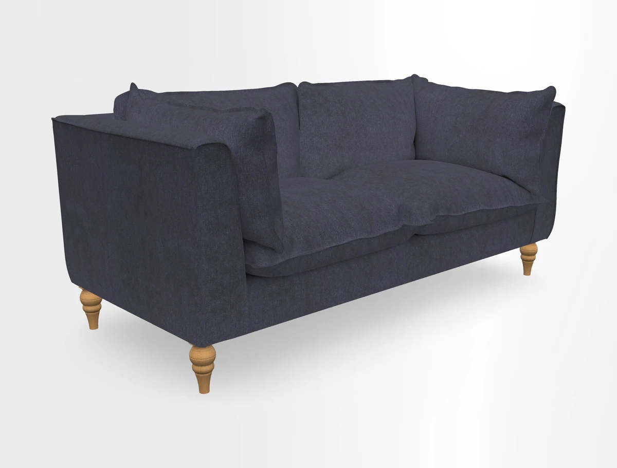 Aysgarth 3 Seater Sofa in Furrow Stripe Broad and Furrow Stripe Narrow Sunflower