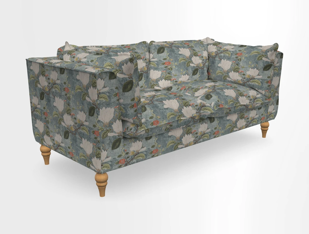 Aysgarth 3 Seater Sofa in Furrow Stripe Broad and Furrow Stripe Narrow Sunflower