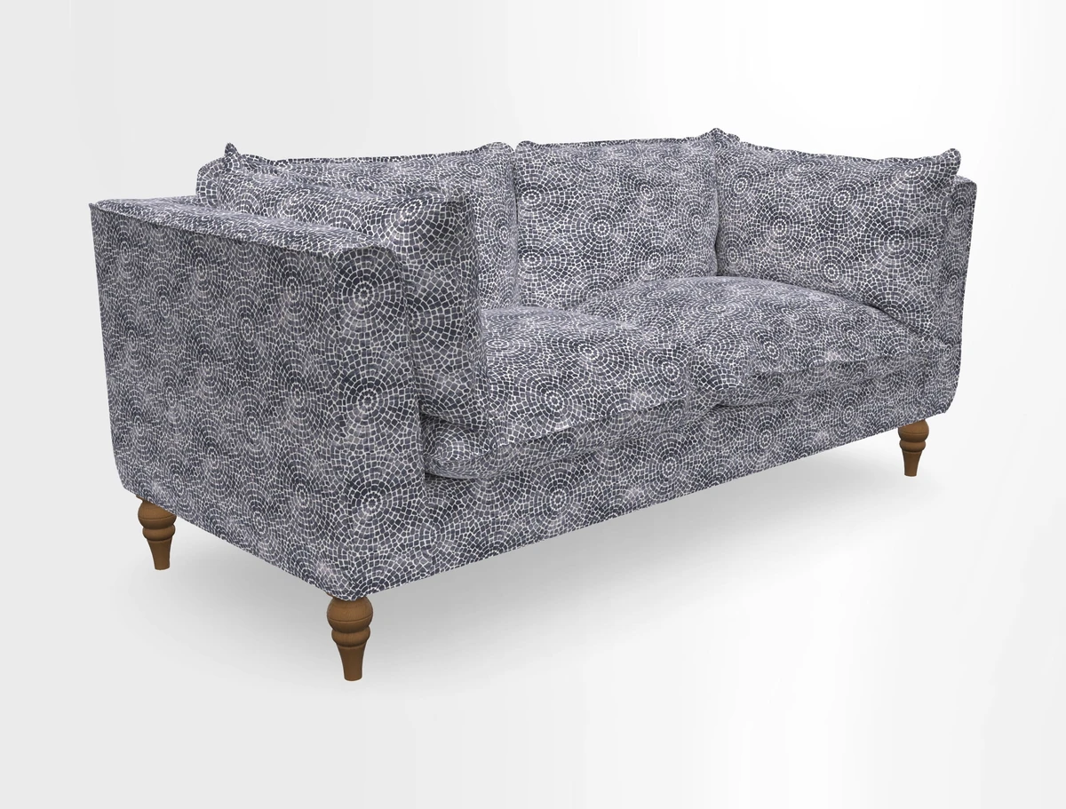 Aysgarth 3 Seater Sofa in Furrow Stripe Broad and Furrow Stripe Narrow Sunflower