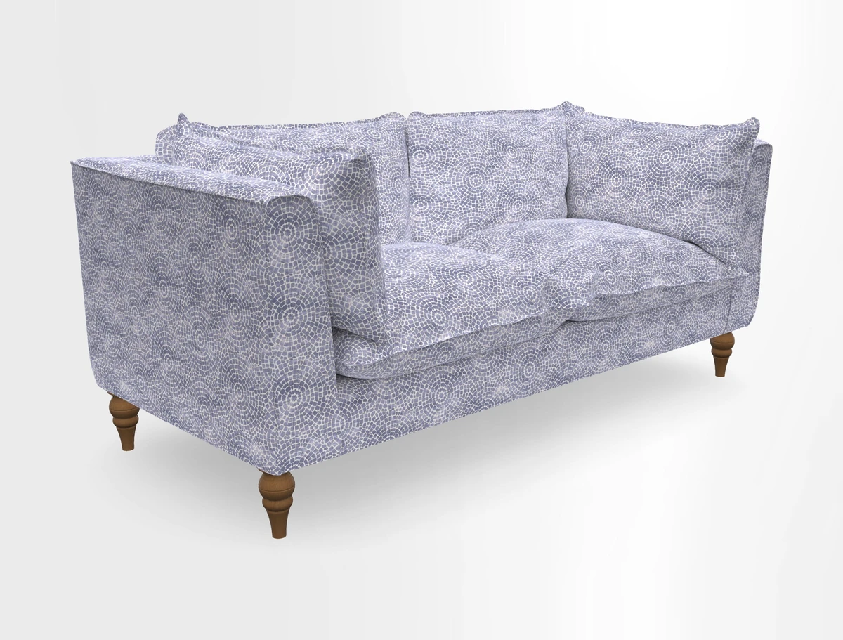 Aysgarth 3 Seater Sofa in Furrow Stripe Broad and Furrow Stripe Narrow Sunflower