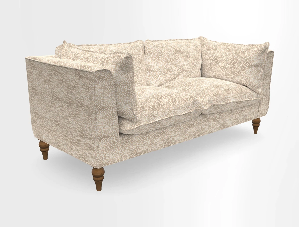 Aysgarth 3 Seater Sofa in Furrow Stripe Broad and Furrow Stripe Narrow Sunflower