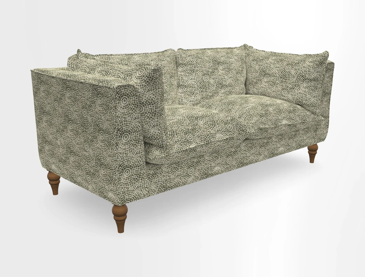 Aysgarth 3 Seater Sofa in Furrow Stripe Broad and Furrow Stripe Narrow Sunflower