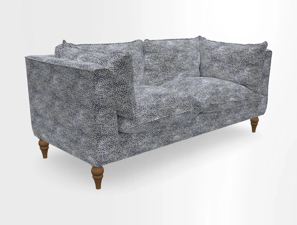 Aysgarth 3 Seater Sofa in Furrow Stripe Broad and Furrow Stripe Narrow Sunflower
