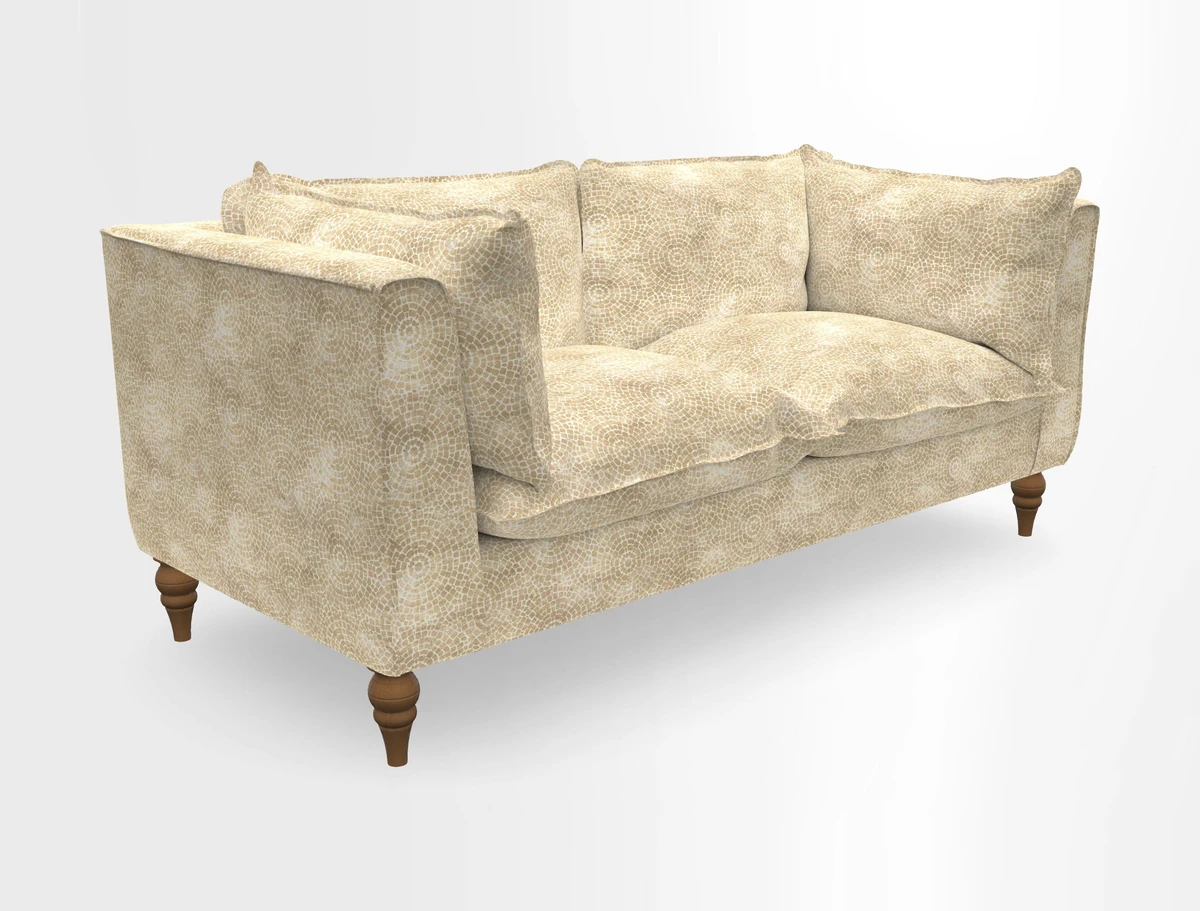 Aysgarth 3 Seater Sofa in Furrow Stripe Broad and Furrow Stripe Narrow Sunflower