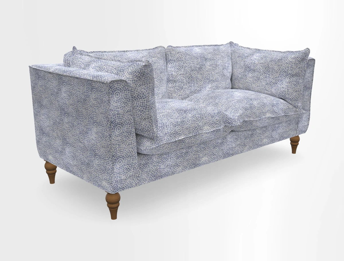 Aysgarth 3 Seater Sofa in Furrow Stripe Broad and Furrow Stripe Narrow Sunflower