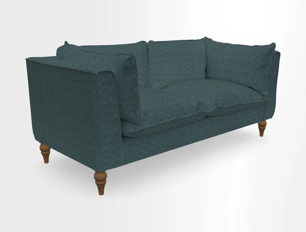 Aysgarth 3 Seater Sofa in Furrow Stripe Broad and Furrow Stripe Narrow Sunflower
