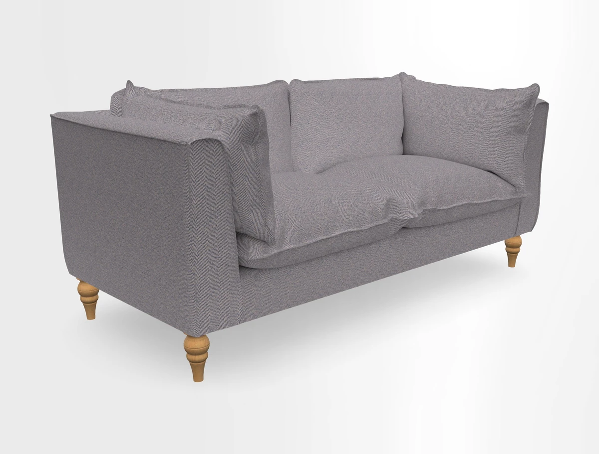 Aysgarth 3 Seater Sofa in Furrow Stripe Broad and Furrow Stripe Narrow Sunflower