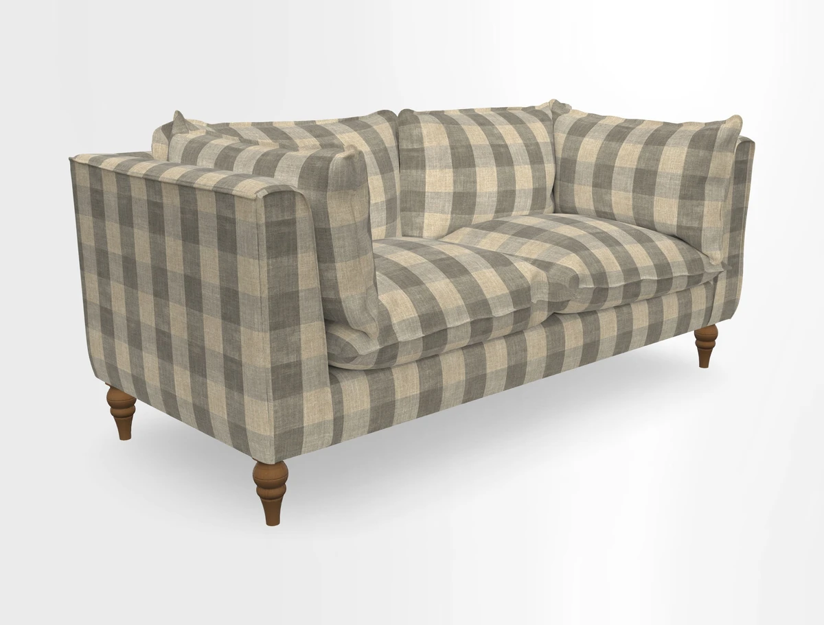 Aysgarth 3 Seater Sofa in Furrow Stripe Broad and Furrow Stripe Narrow Sunflower