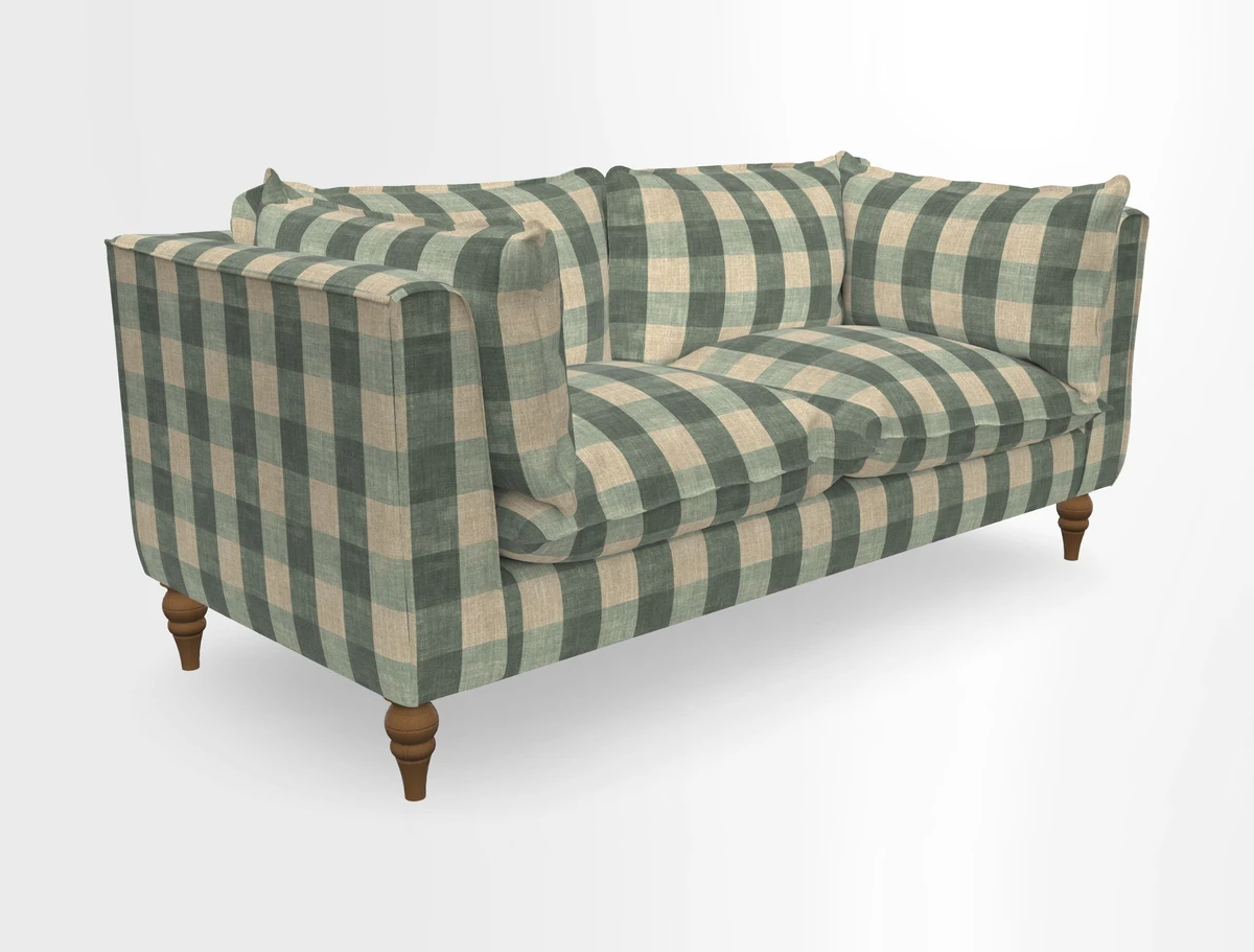 Aysgarth 3 Seater Sofa in Furrow Stripe Broad and Furrow Stripe Narrow Sunflower