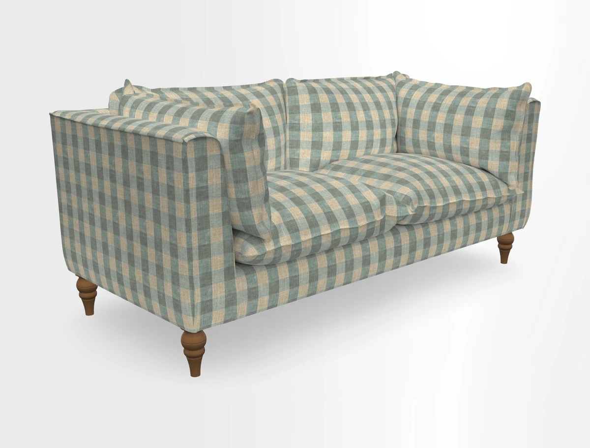 Aysgarth 3 Seater Sofa in Furrow Stripe Broad and Furrow Stripe Narrow Sunflower