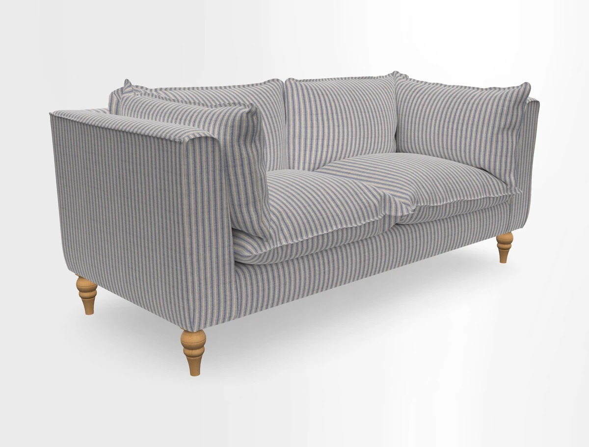Aysgarth 3 Seater Sofa in Furrow Stripe Broad and Furrow Stripe Narrow Sunflower