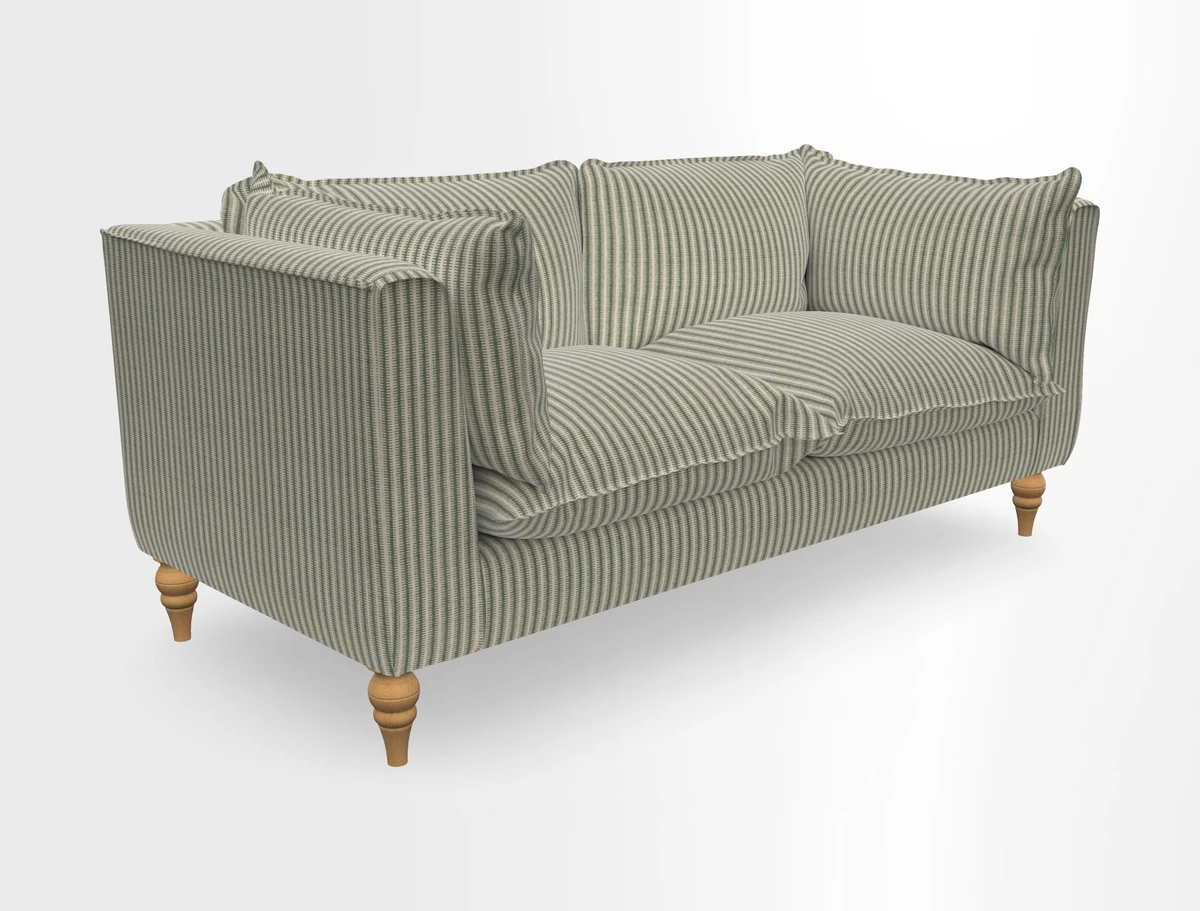 Aysgarth 3 Seater Sofa in Furrow Stripe Broad and Furrow Stripe Narrow Sunflower