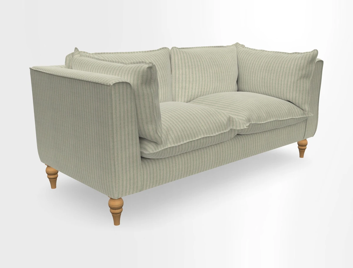 Aysgarth 3 Seater Sofa in Furrow Stripe Broad and Furrow Stripe Narrow Sunflower