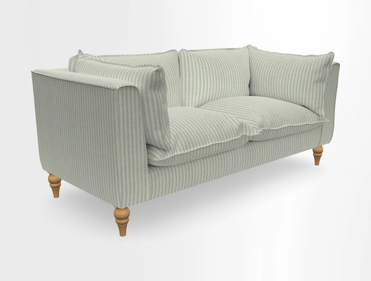 Aysgarth 3 Seater Sofa in Furrow Stripe Broad and Furrow Stripe Narrow Sunflower