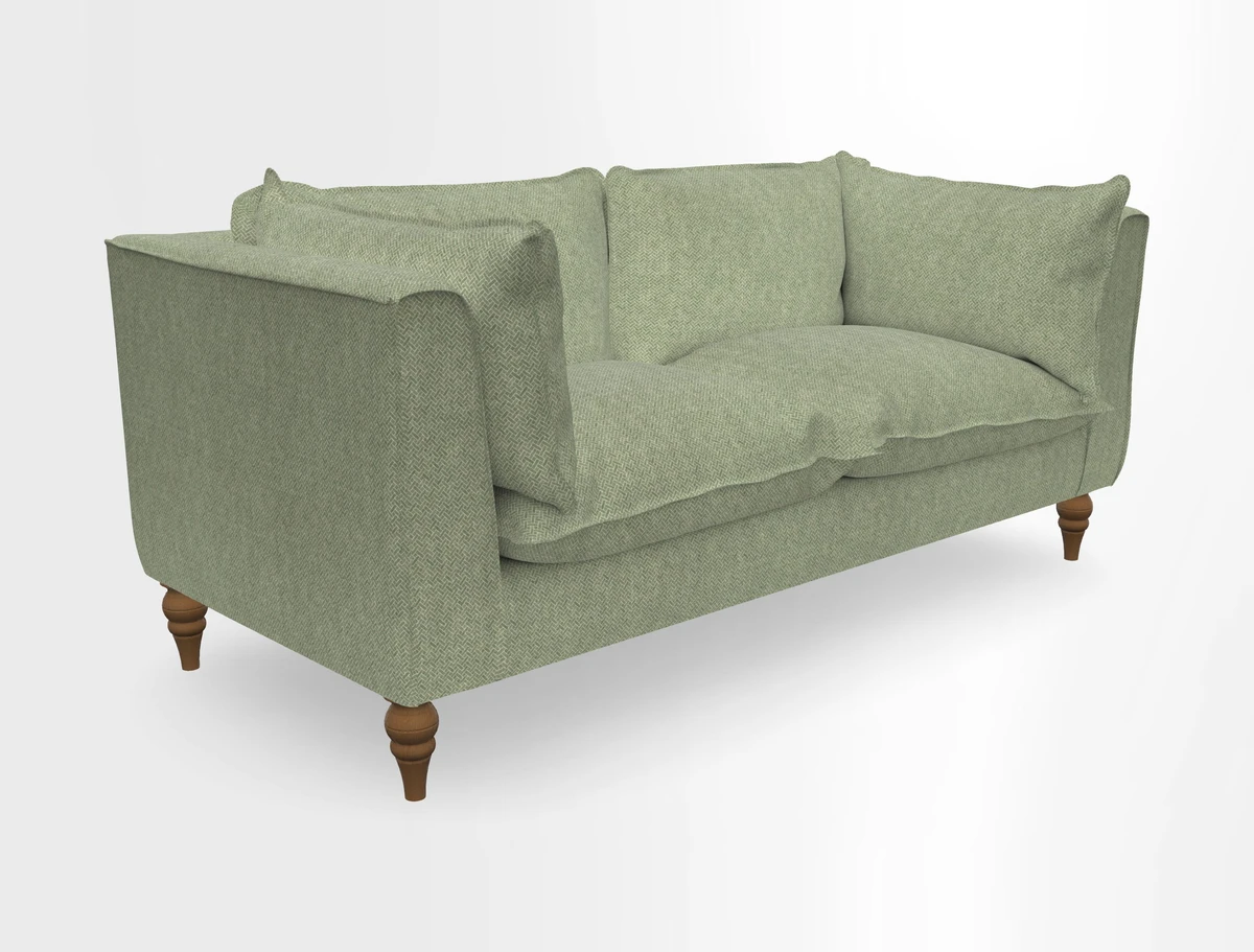 Aysgarth 3 Seater Sofa in Furrow Stripe Broad and Furrow Stripe Narrow Sunflower
