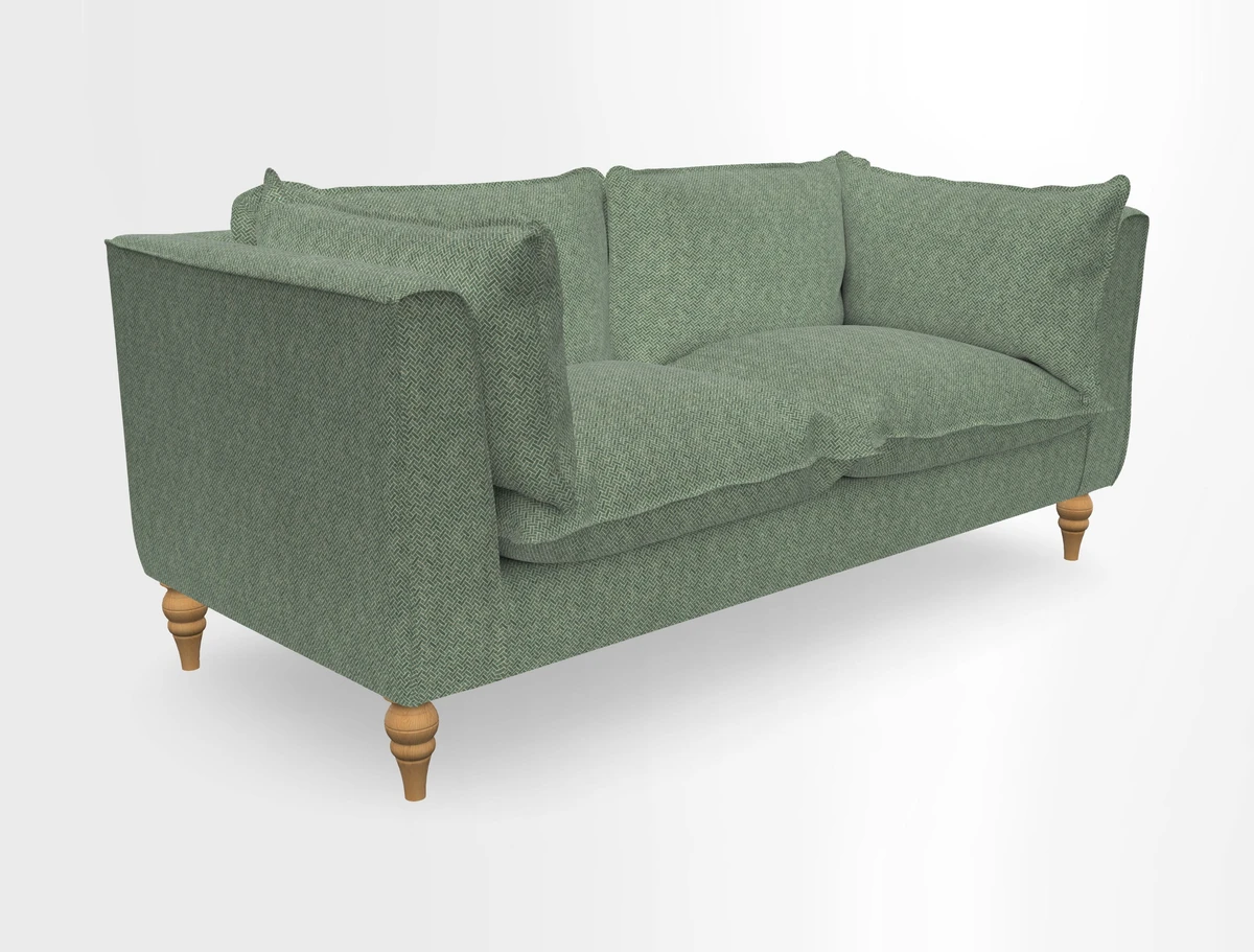 Aysgarth 3 Seater Sofa in Furrow Stripe Broad and Furrow Stripe Narrow Sunflower