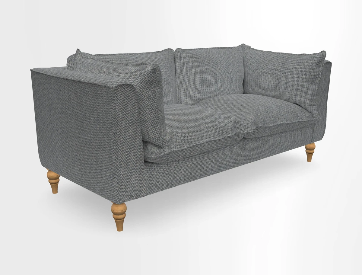 Aysgarth 3 Seater Sofa in Furrow Stripe Broad and Furrow Stripe Narrow Sunflower