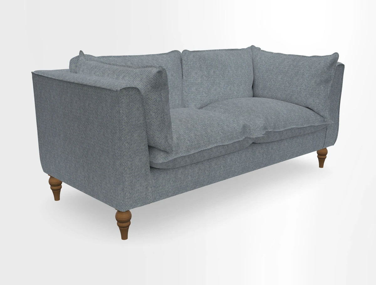 Aysgarth 3 Seater Sofa in Furrow Stripe Broad and Furrow Stripe Narrow Sunflower