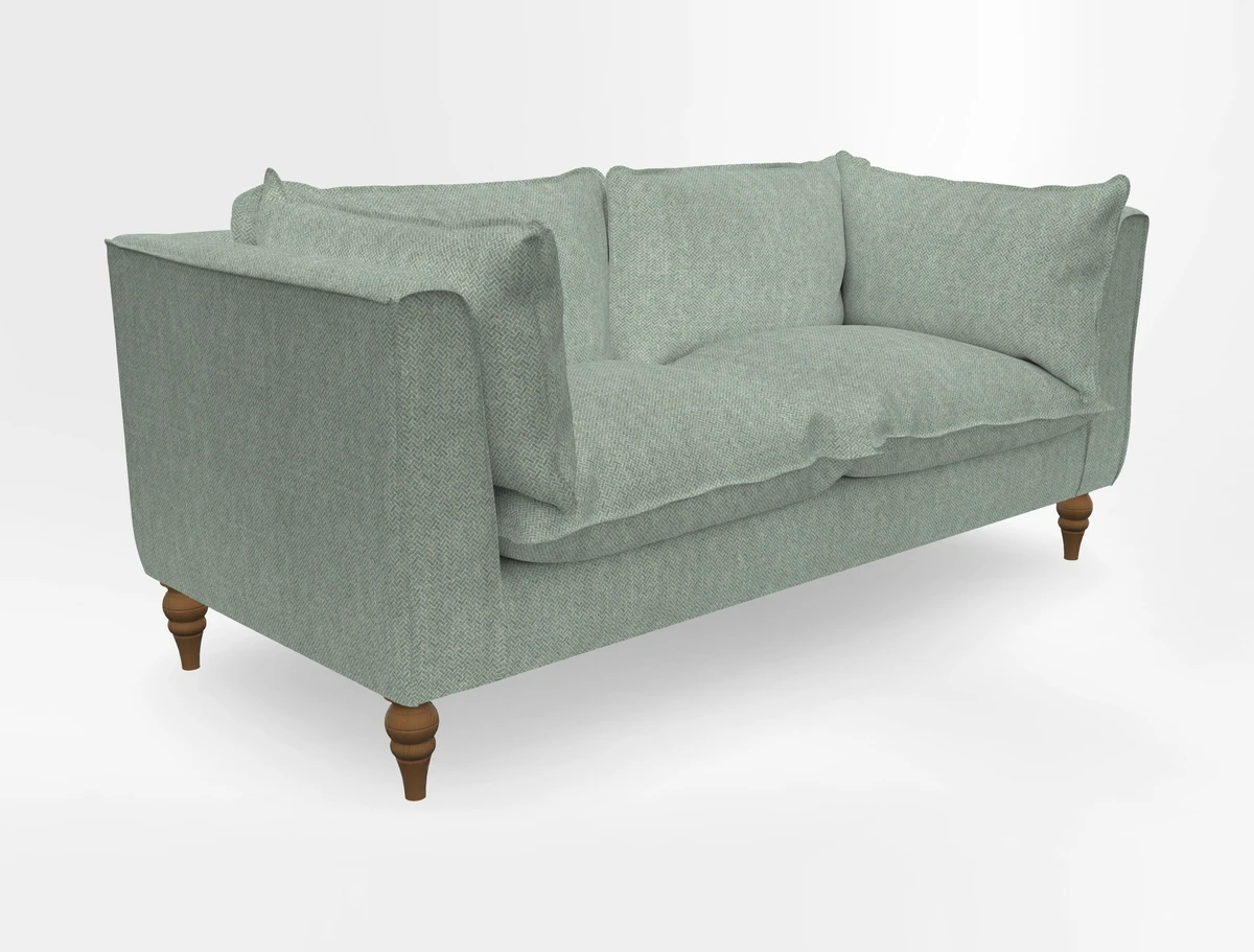 Aysgarth 3 Seater Sofa in Furrow Stripe Broad and Furrow Stripe Narrow Sunflower