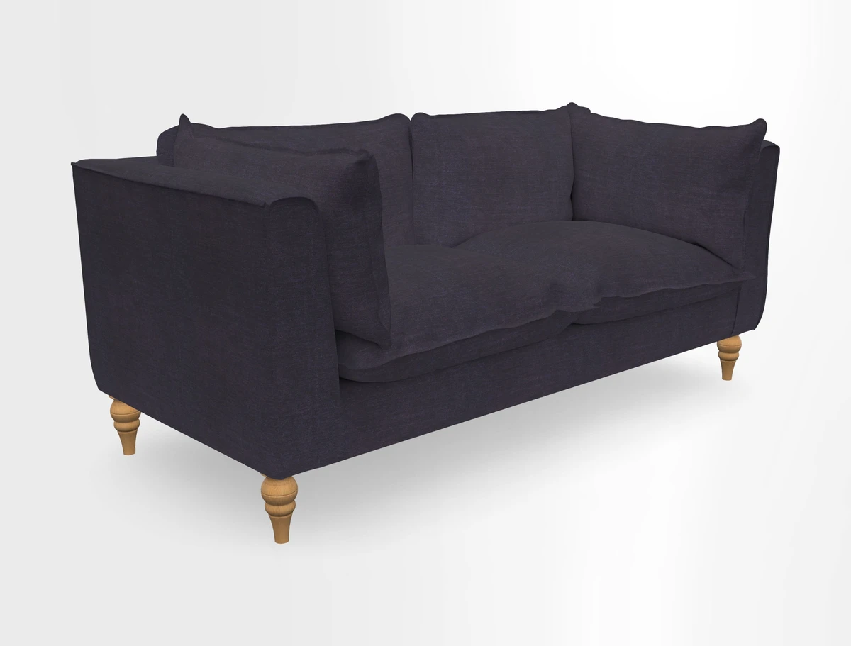 Aysgarth 3 Seater Sofa in Furrow Stripe Broad and Furrow Stripe Narrow Sunflower