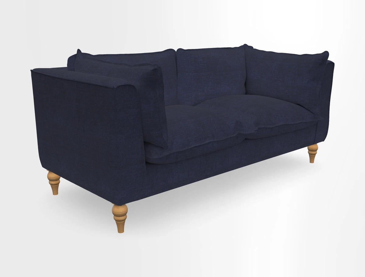 Aysgarth 3 Seater Sofa in Furrow Stripe Broad and Furrow Stripe Narrow Sunflower