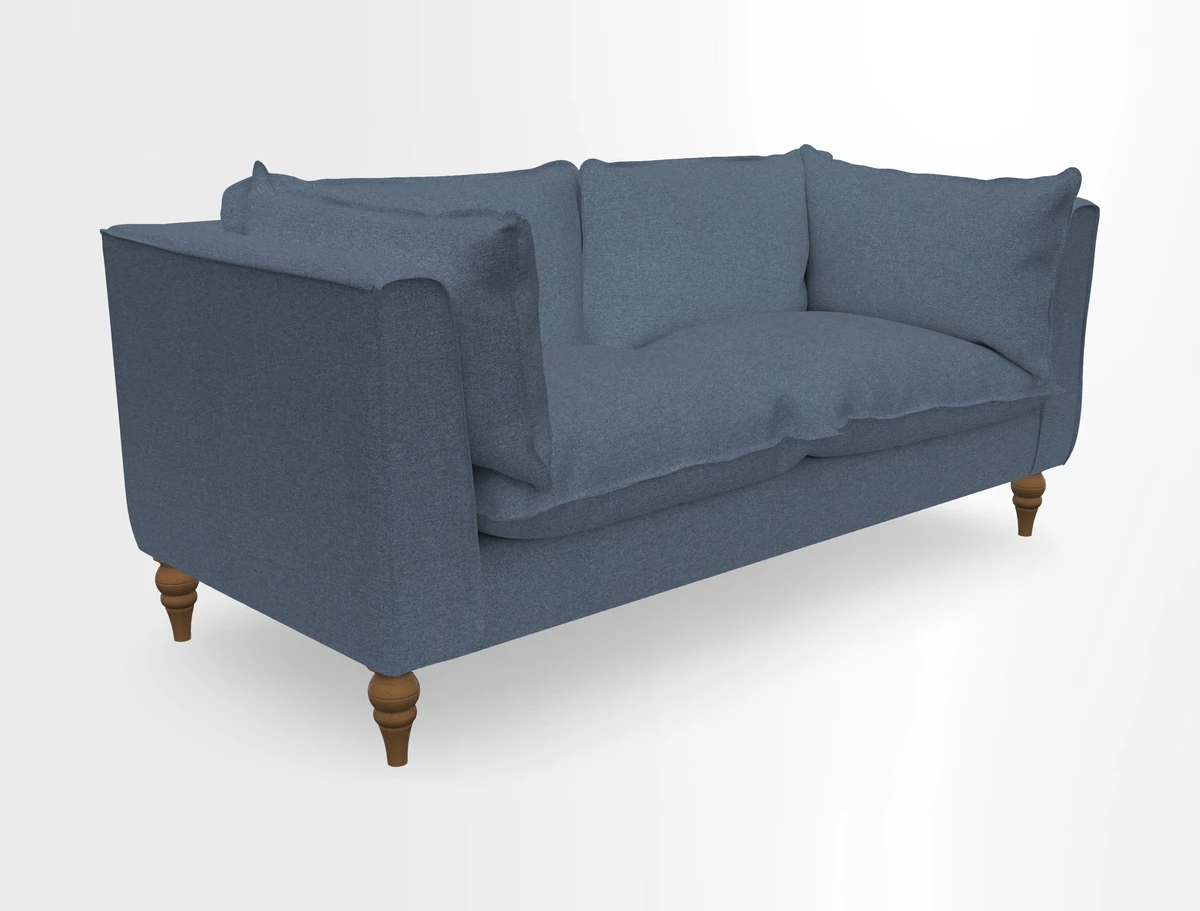 Aysgarth 3 Seater Sofa in Furrow Stripe Broad and Furrow Stripe Narrow Sunflower