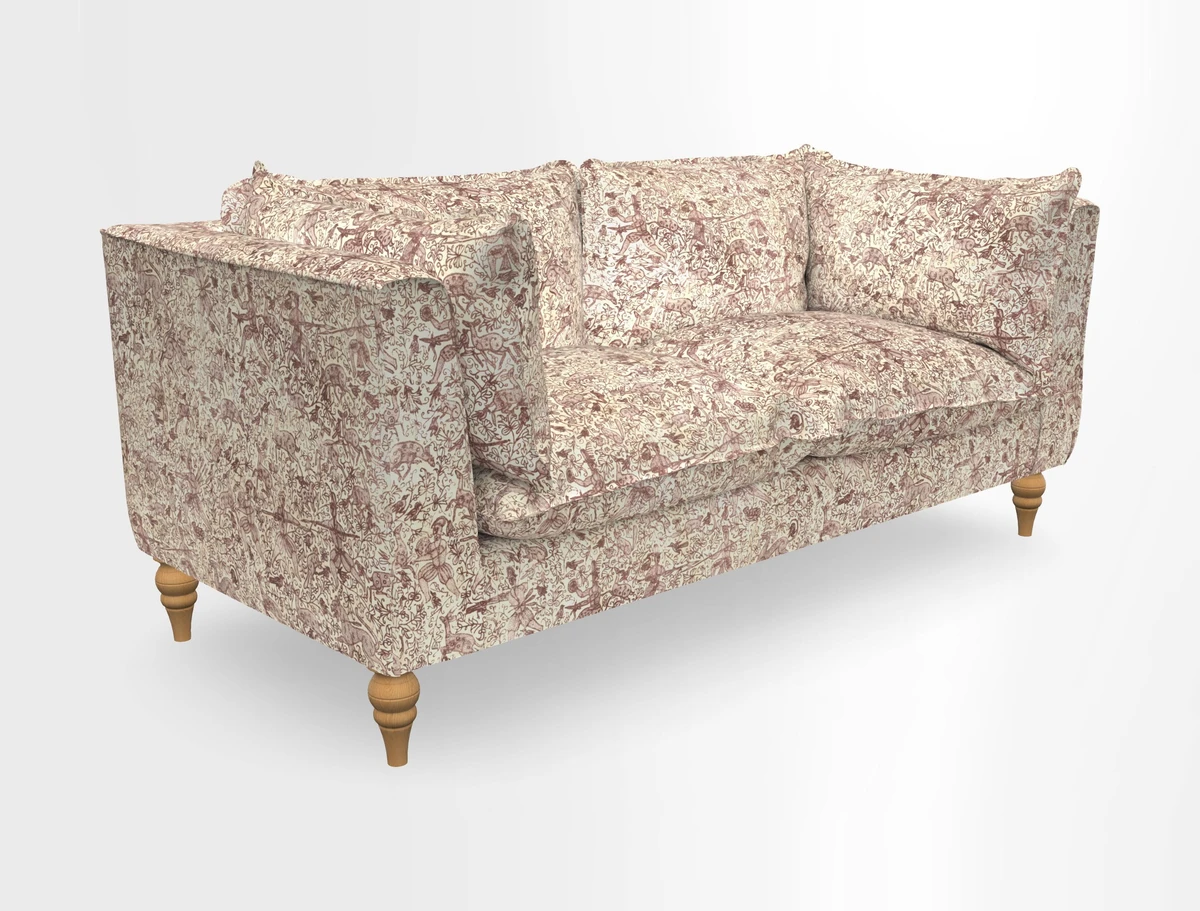 Aysgarth 3 Seater Sofa in Furrow Stripe Broad and Furrow Stripe Narrow Sunflower