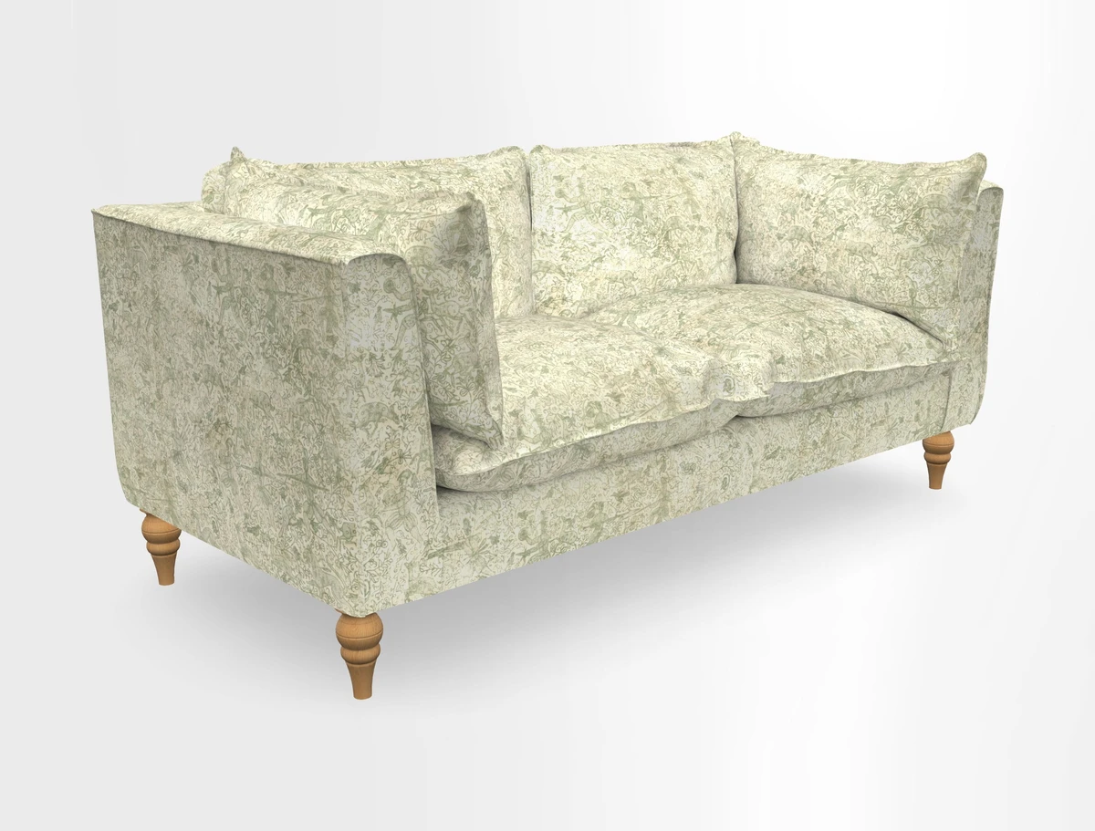 Aysgarth 3 Seater Sofa in Furrow Stripe Broad and Furrow Stripe Narrow Sunflower
