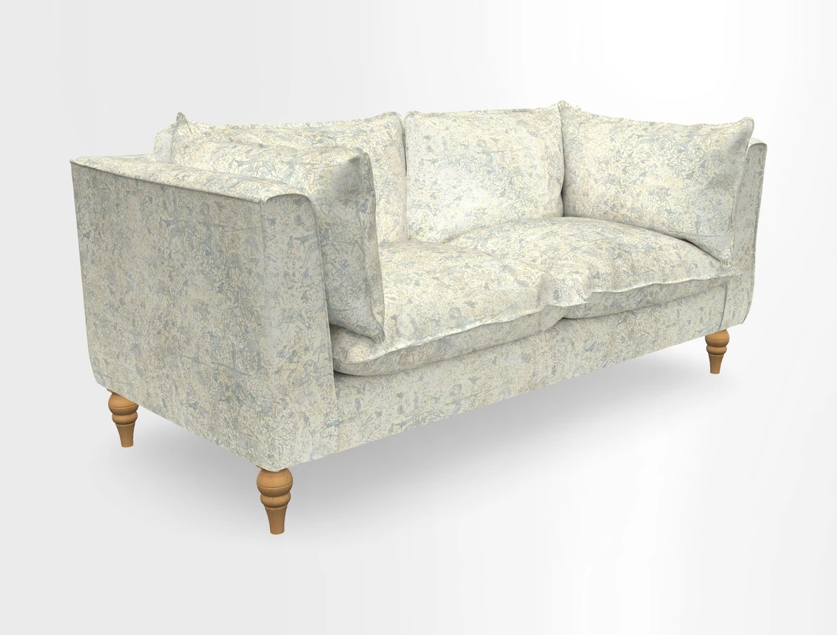 Aysgarth 3 Seater Sofa in Furrow Stripe Broad and Furrow Stripe Narrow Sunflower