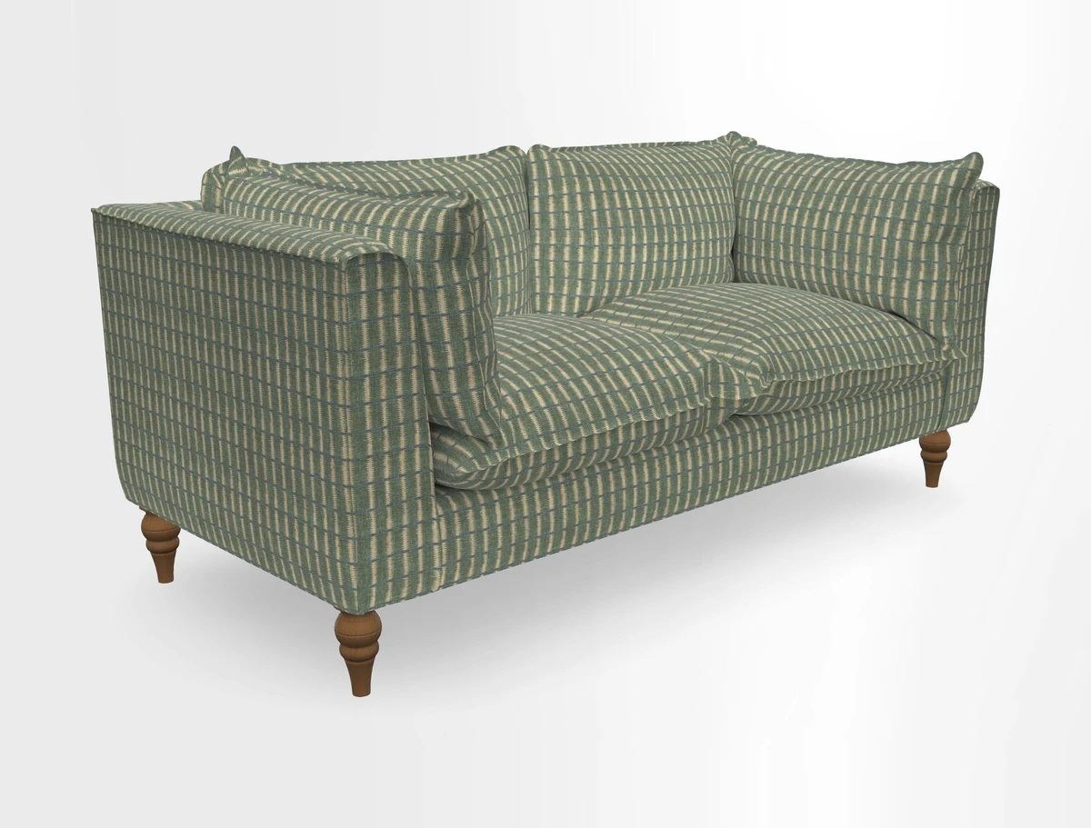 Aysgarth 3 Seater Sofa in Furrow Stripe Broad and Furrow Stripe Narrow Sunflower