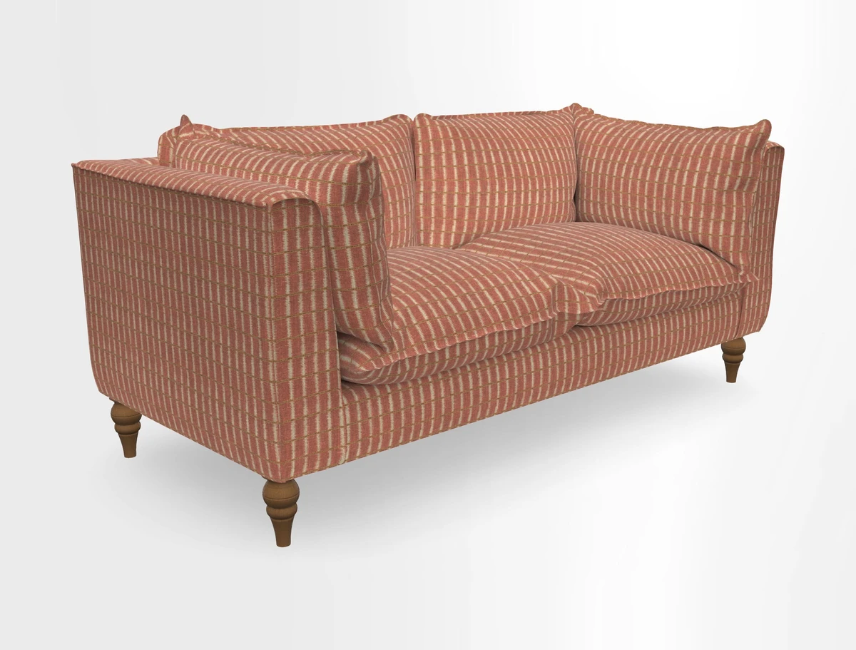 Aysgarth 3 Seater Sofa in Furrow Stripe Broad and Furrow Stripe Narrow Sunflower