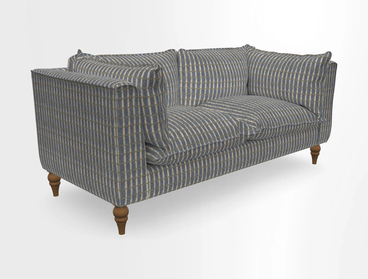 Aysgarth 3 Seater Sofa in Furrow Stripe Broad and Furrow Stripe Narrow Sunflower