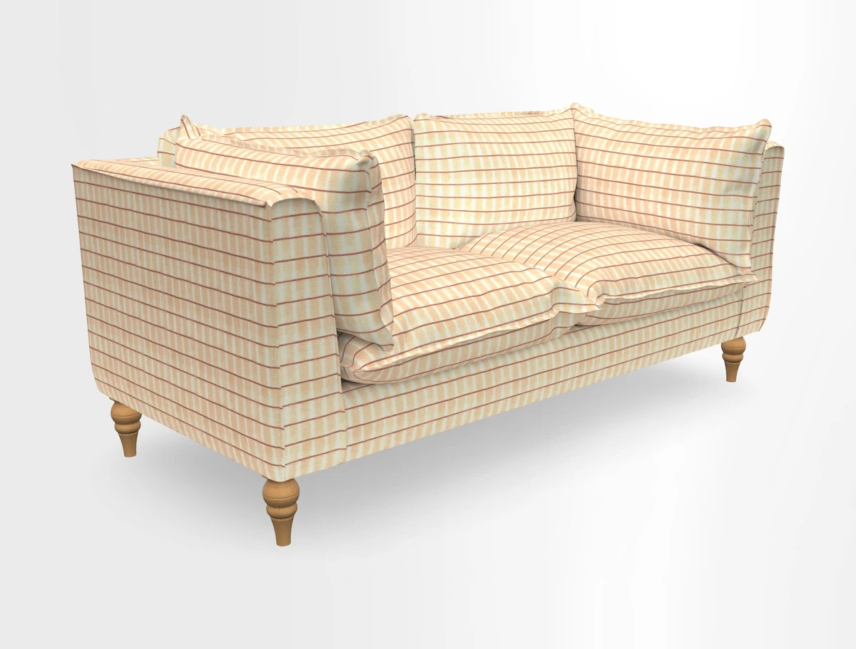 Aysgarth 3 Seater Sofa in Furrow Stripe Broad and Furrow Stripe Narrow Sunflower