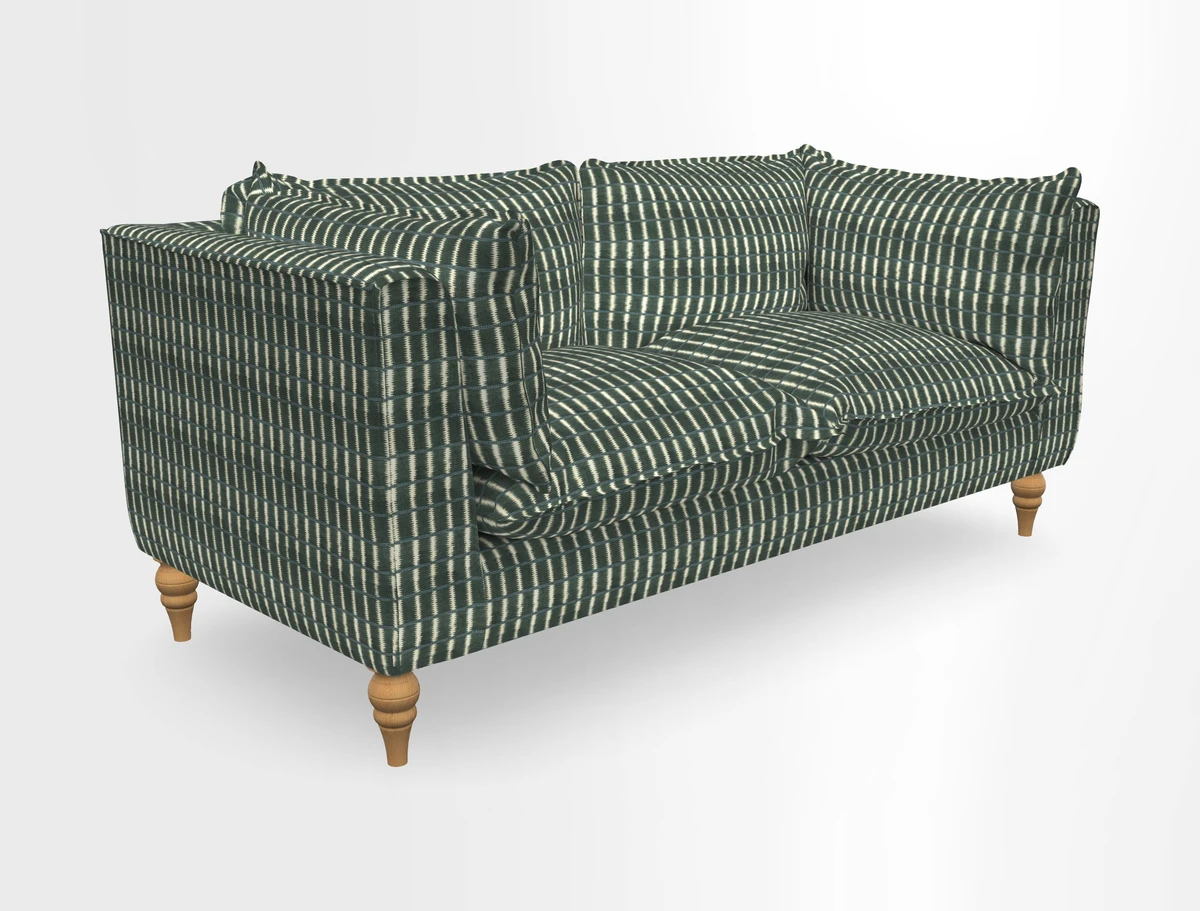 Aysgarth 3 Seater Sofa in Furrow Stripe Broad and Furrow Stripe Narrow Sunflower