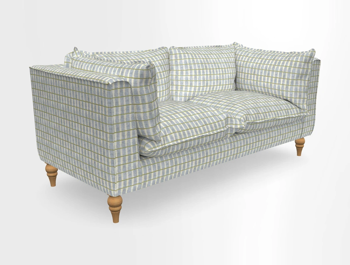 Aysgarth 3 Seater Sofa in Furrow Stripe Broad and Furrow Stripe Narrow Sunflower