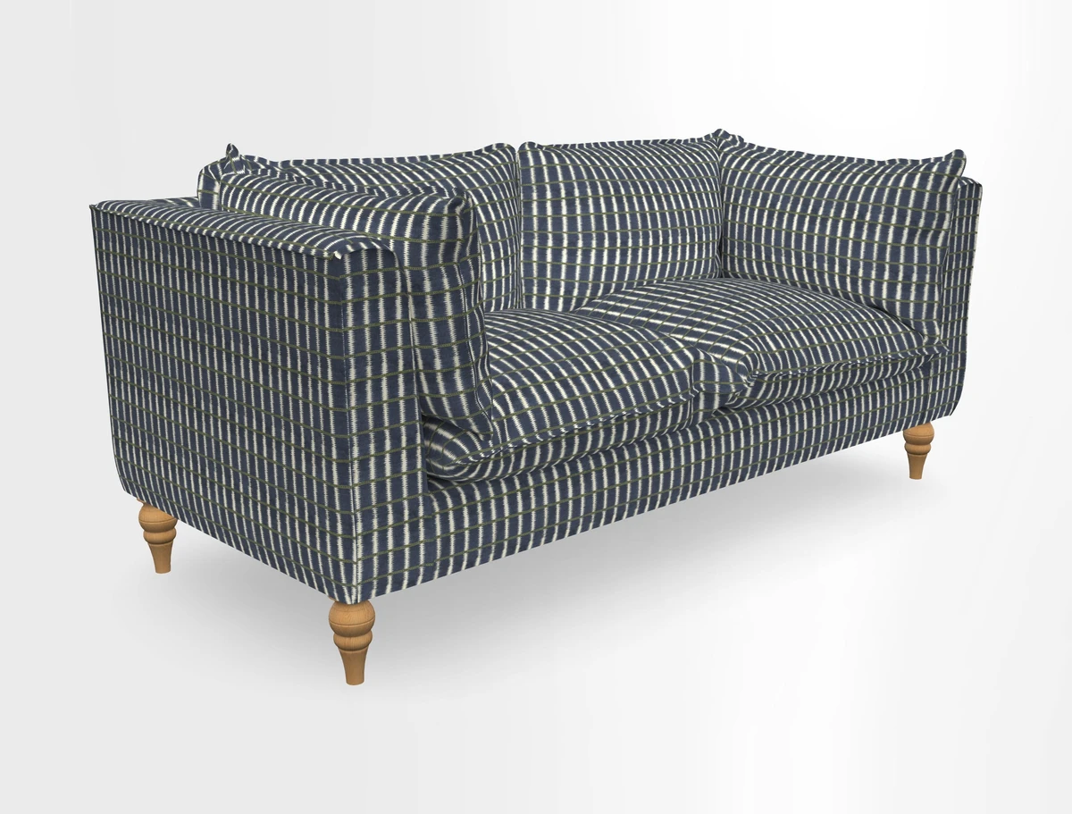 Aysgarth 3 Seater Sofa in Furrow Stripe Broad and Furrow Stripe Narrow Sunflower