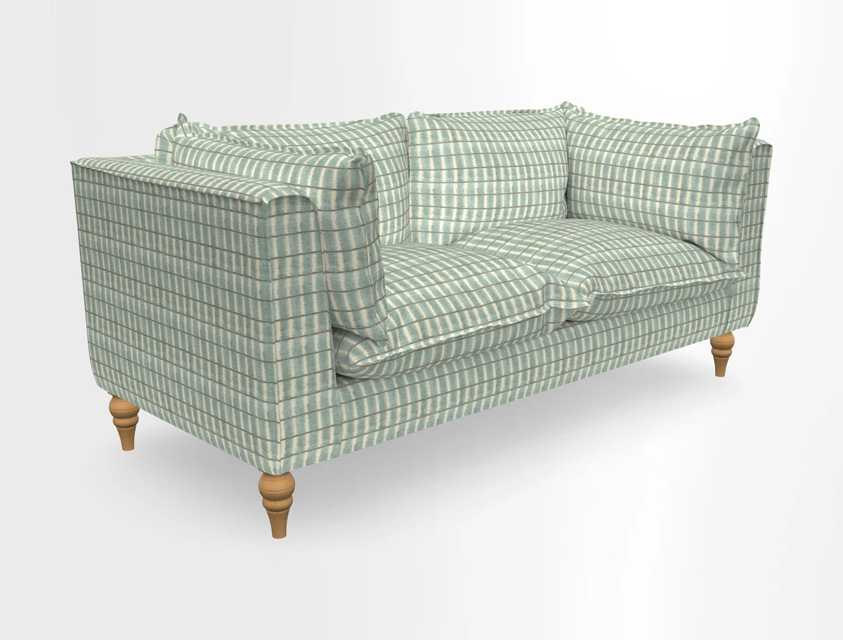 Aysgarth 3 Seater Sofa in Furrow Stripe Broad and Furrow Stripe Narrow Sunflower