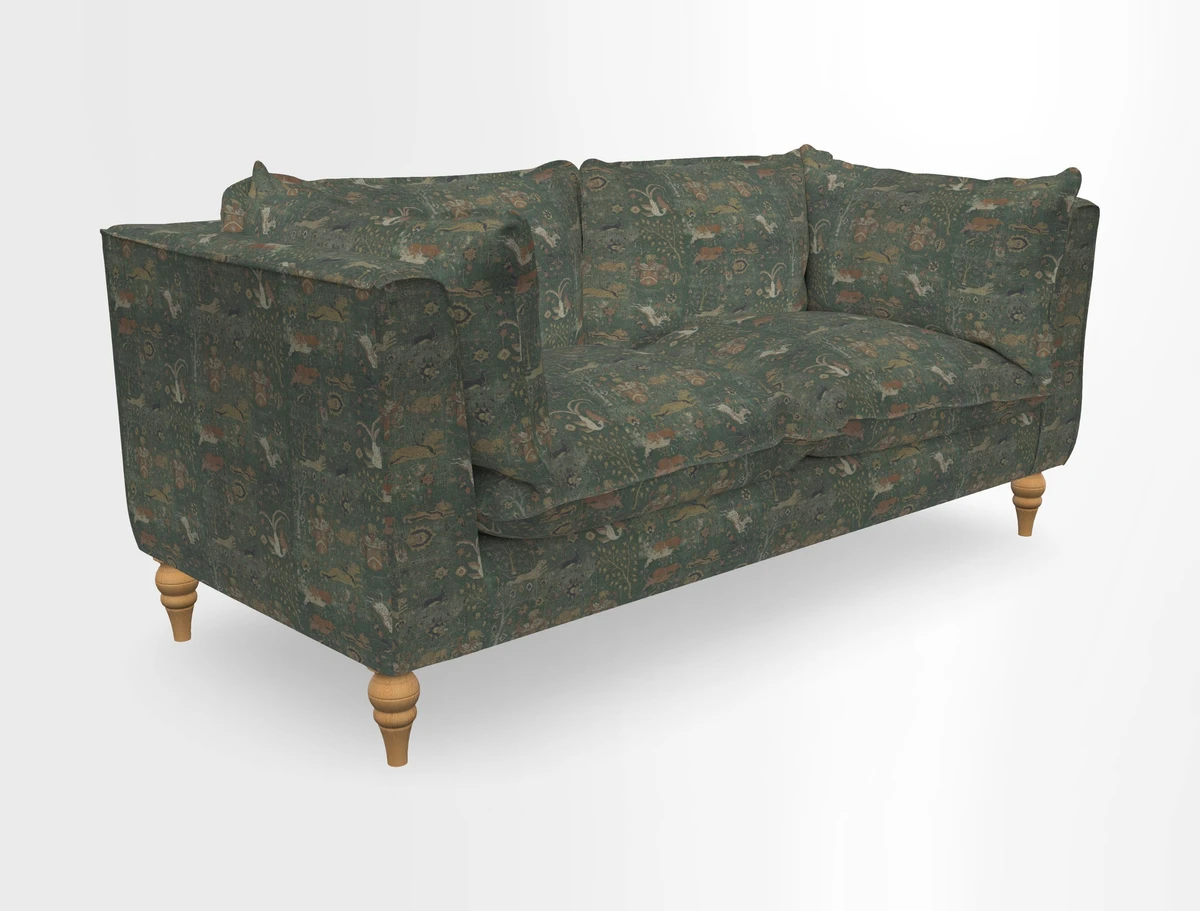 Aysgarth 3 Seater Sofa in Furrow Stripe Broad and Furrow Stripe Narrow Sunflower