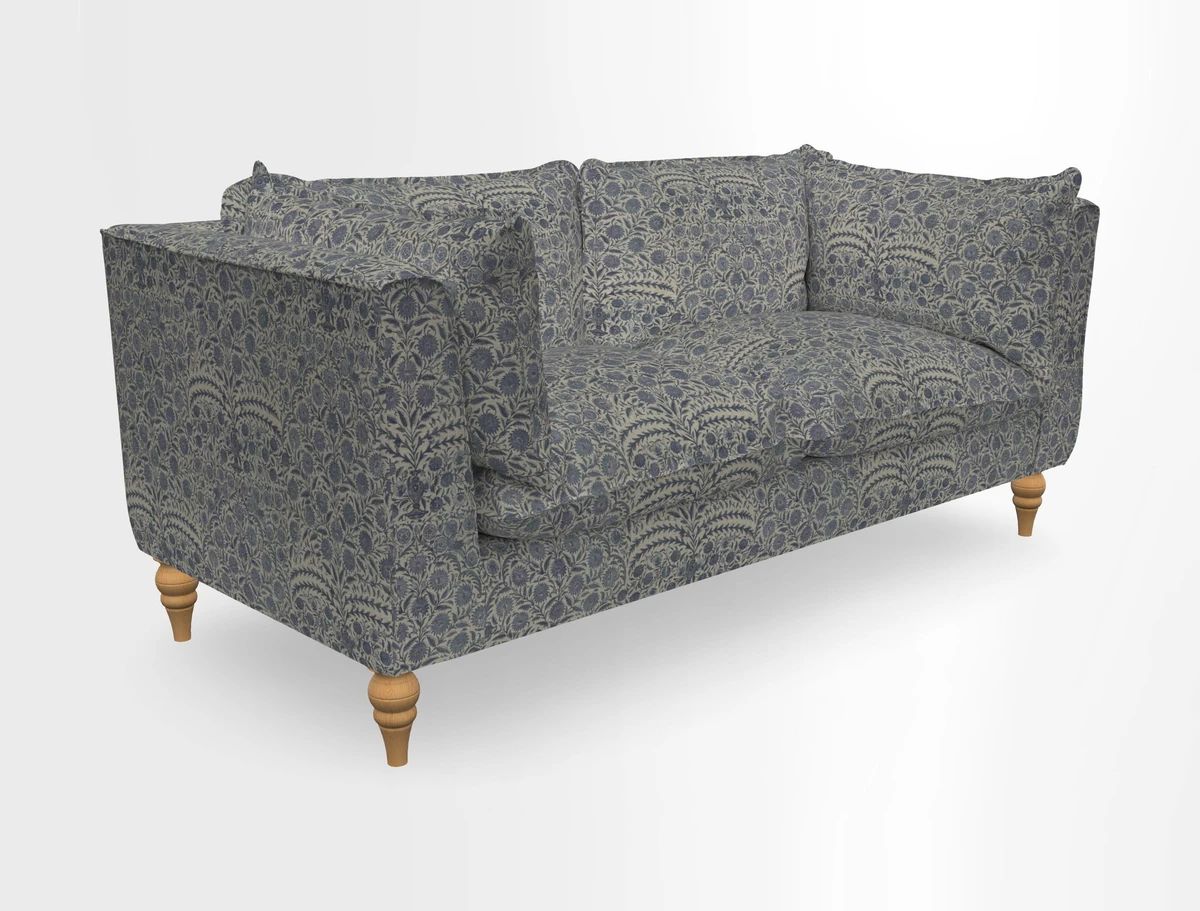 Aysgarth 3 Seater Sofa in Furrow Stripe Broad and Furrow Stripe Narrow Sunflower