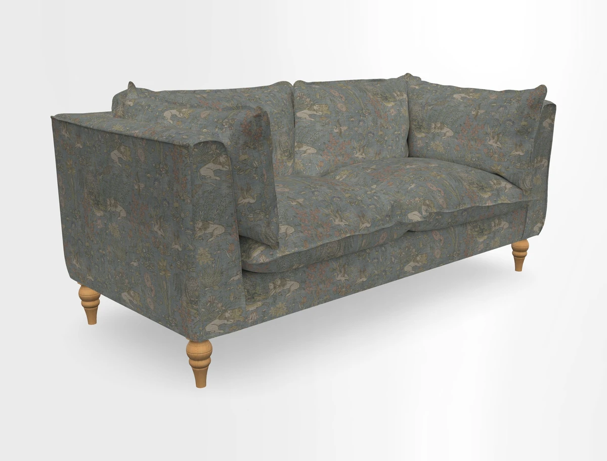 Aysgarth 3 Seater Sofa in Furrow Stripe Broad and Furrow Stripe Narrow Sunflower
